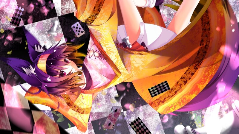 Anime Character in Kimono — Purple, Dramatic, Digital Art, Cards