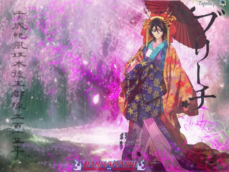 Anime Character in Kimono — Purple, Dramatic