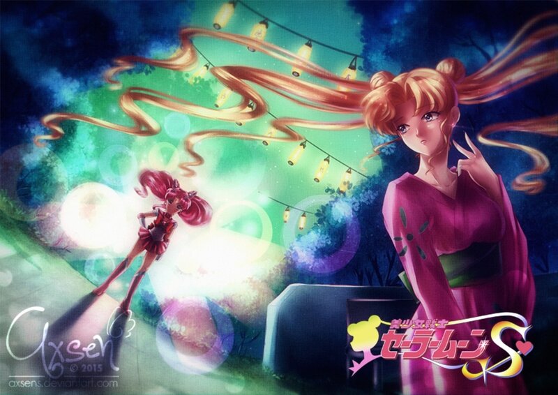 Anime Character in Kimono — Purple, Dreamy
