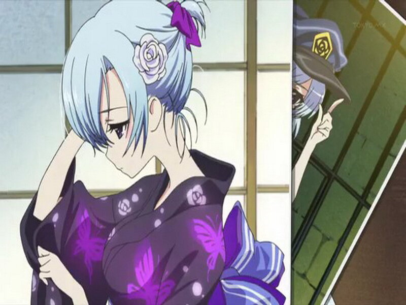 Anime Character in Kimono — Purple, Playful