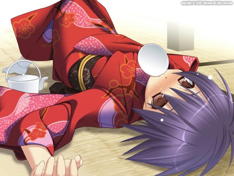 Anime Character in Kimono — Red