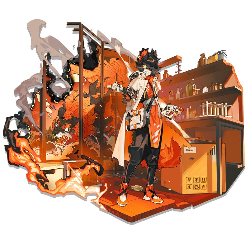 Anime Character in Lab — Orange