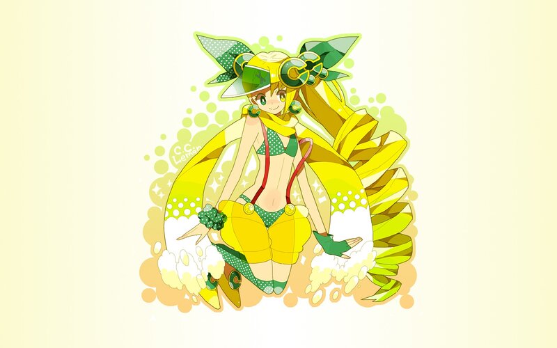 anime character in lemon outfit