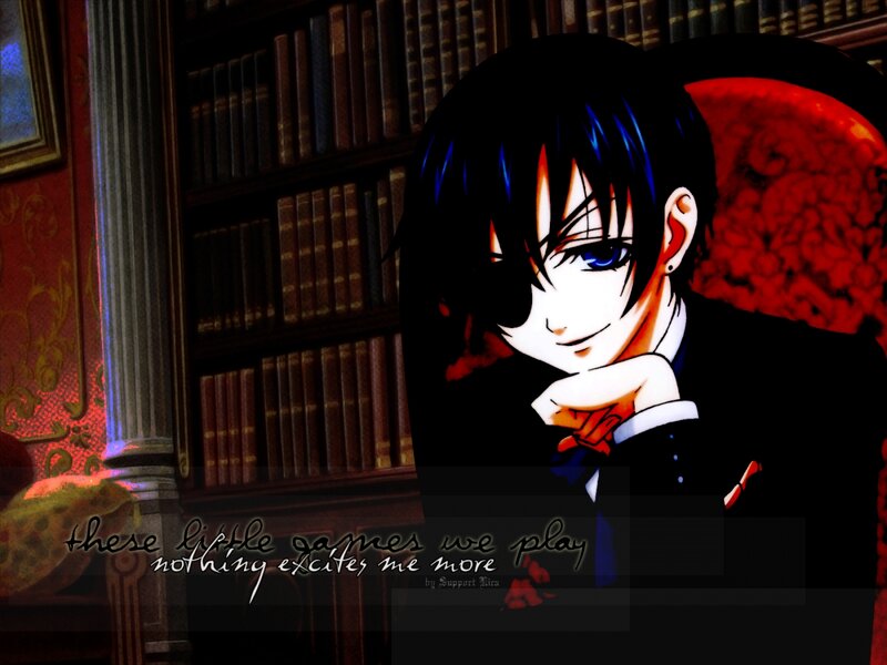 Anime Character in Library — Black