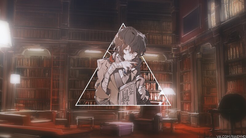 Anime Character in Library — Brown