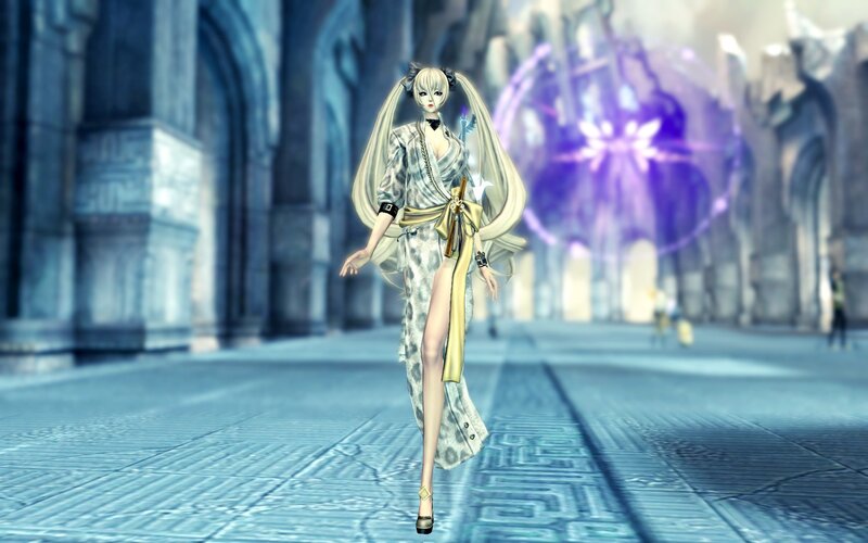 Anime Character in Long Dress