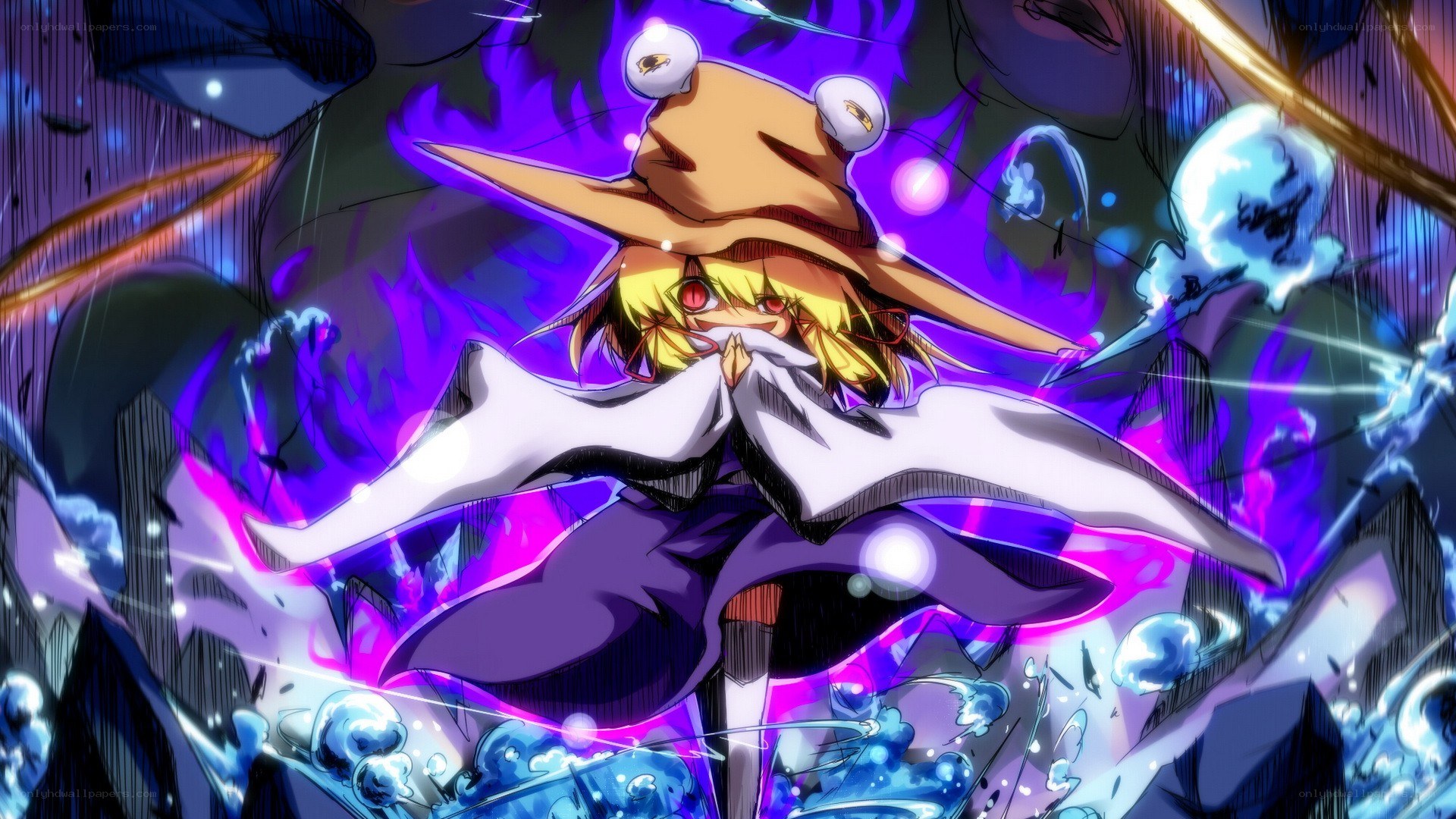 anime character in magical battle