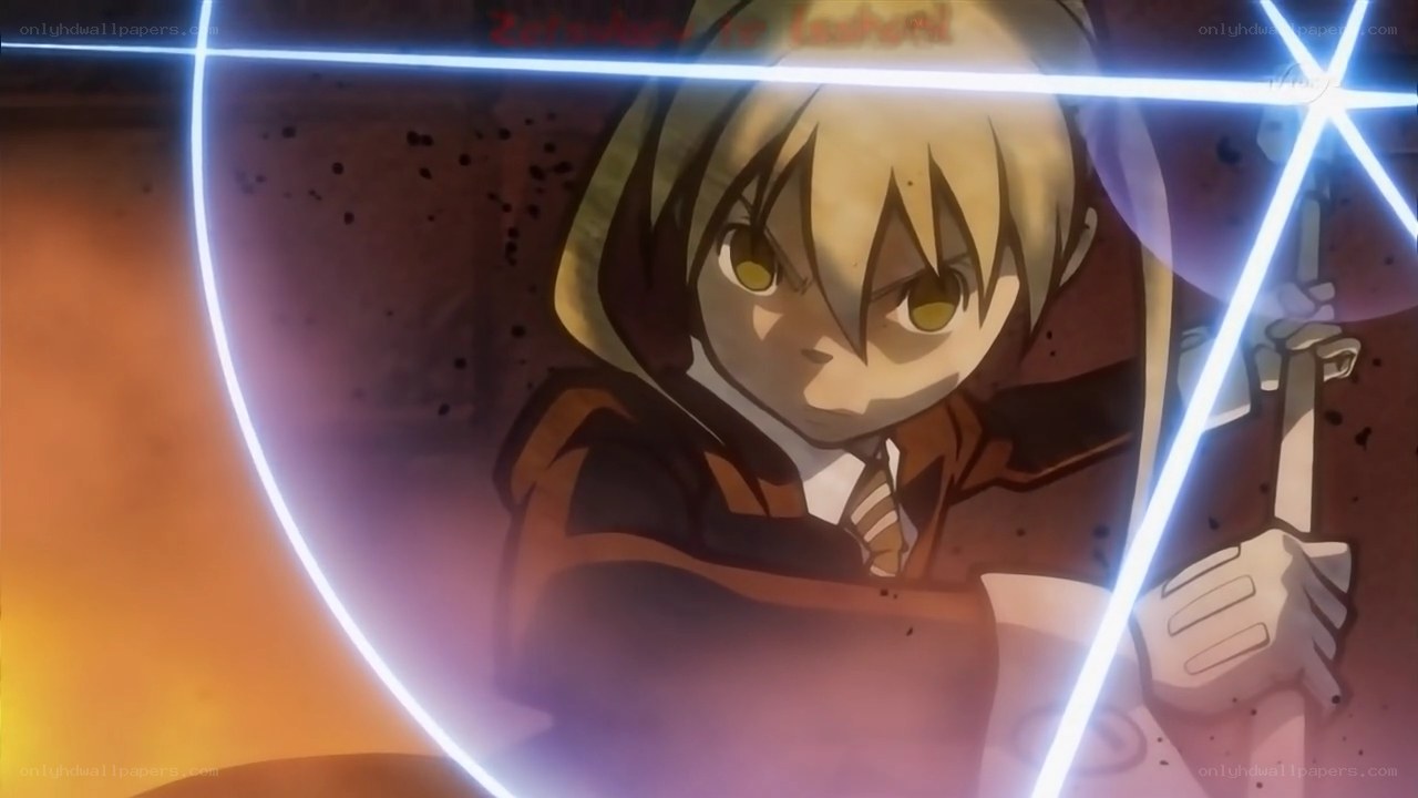 anime character in magical circle