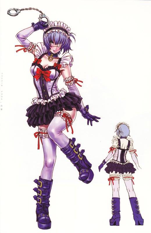 anime character in maid outfit
