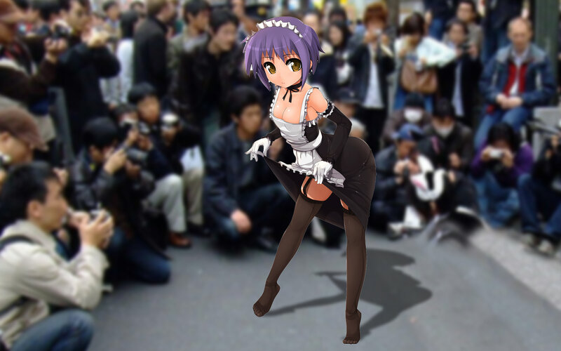 anime character in maid outfit
