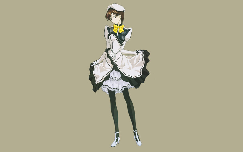 anime character in maid outfit