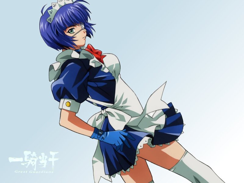 anime character in maid outfit