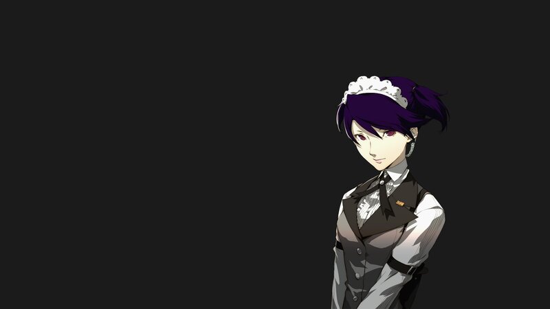 Anime Character in Maid Outfit — Black