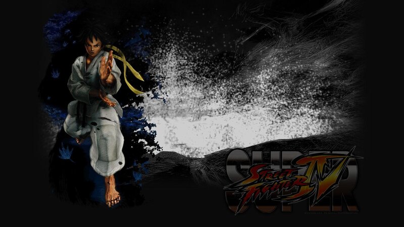 Anime Character in Martial Arts Pose — Black
