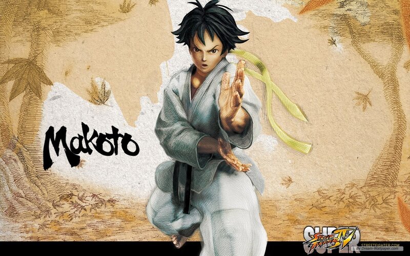 Anime Character in Martial Arts Pose — Brown
