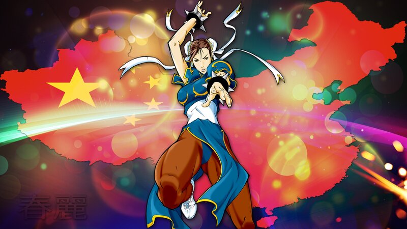 Anime Character in Martial Arts Pose — Red