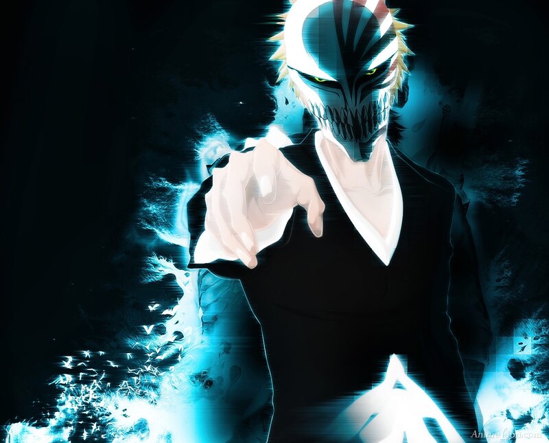 Anime Character in Mask — Black, Dramatic, Night