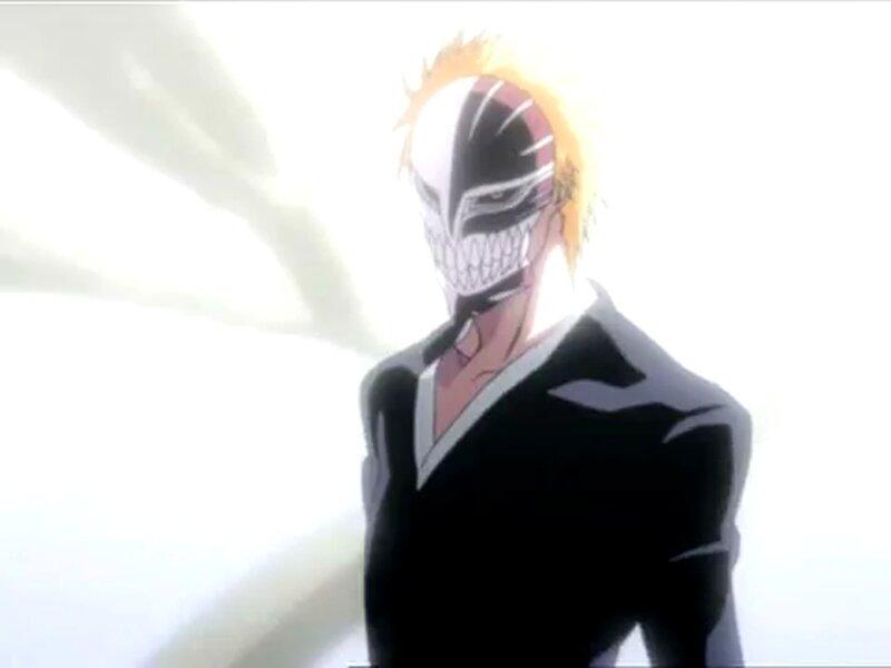 Anime Character in Mask — Black, Dramatic