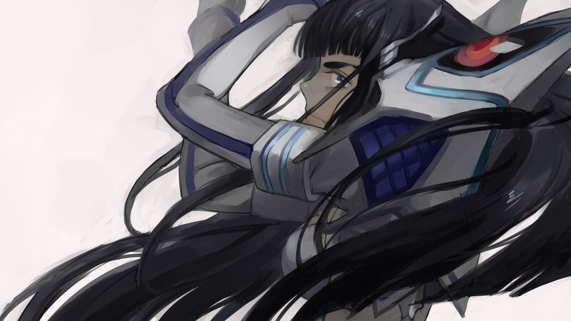 Anime Character in Mech Suit — Black