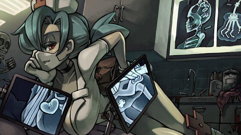 anime character in medical room