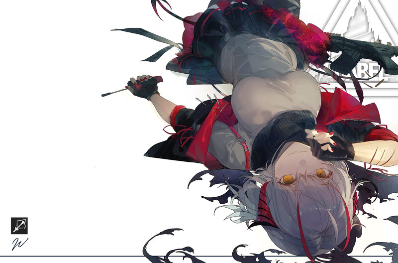 Anime Character in Mid-air — White, Dramatic