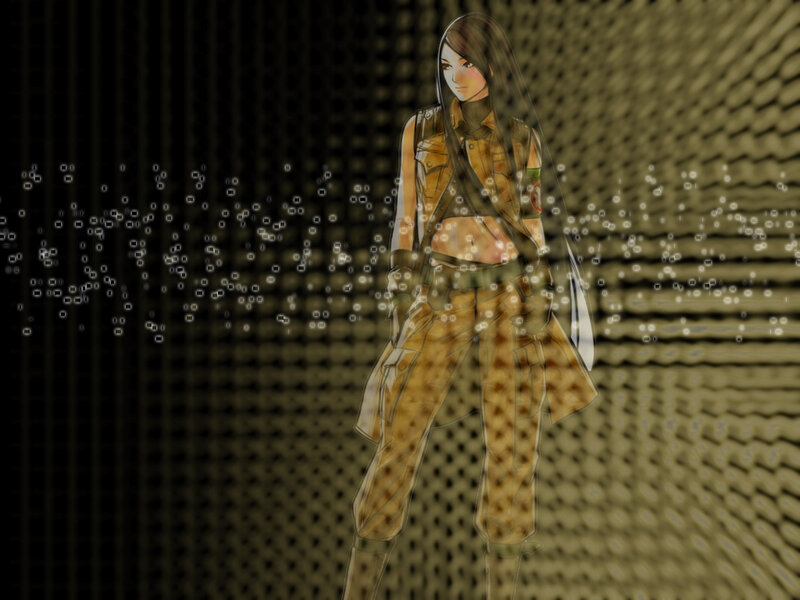 anime character in military gear