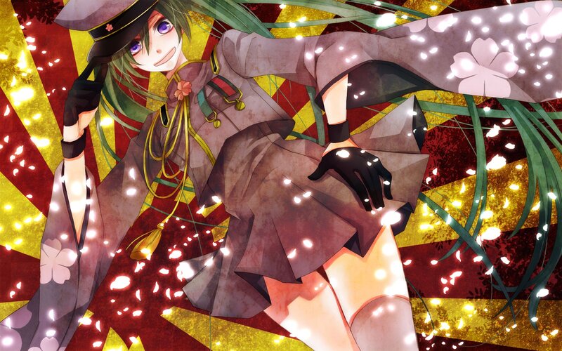 anime character in military-style outfit