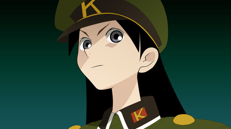 anime character in military uniform