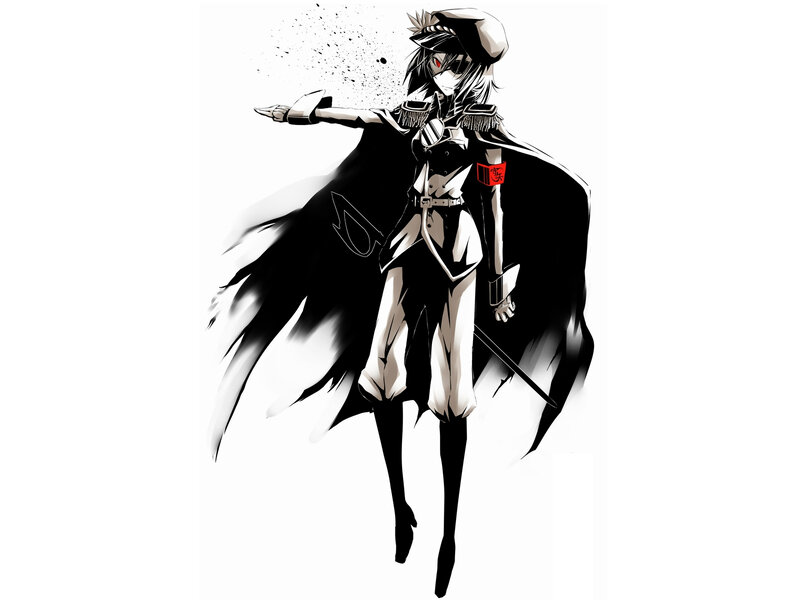 anime character in military uniform