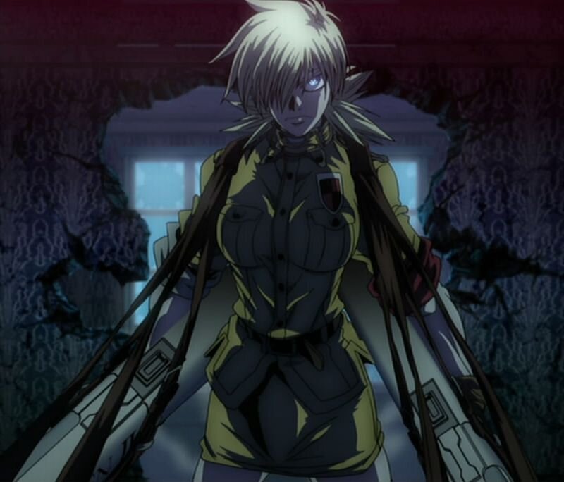 anime character in military uniform
