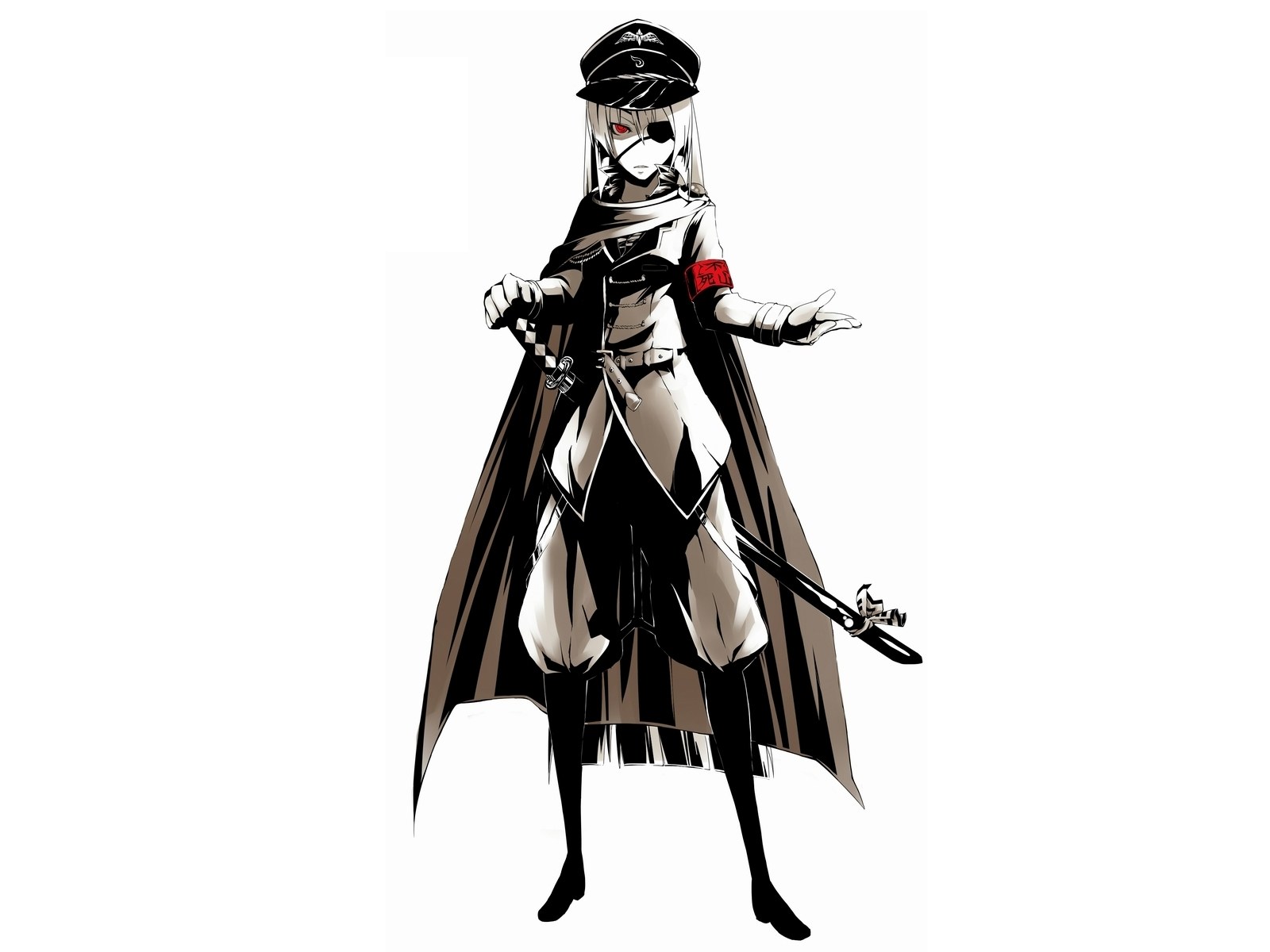anime character in military uniform