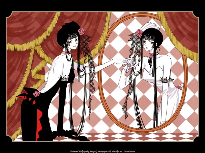 Anime Character in Mirror — Black