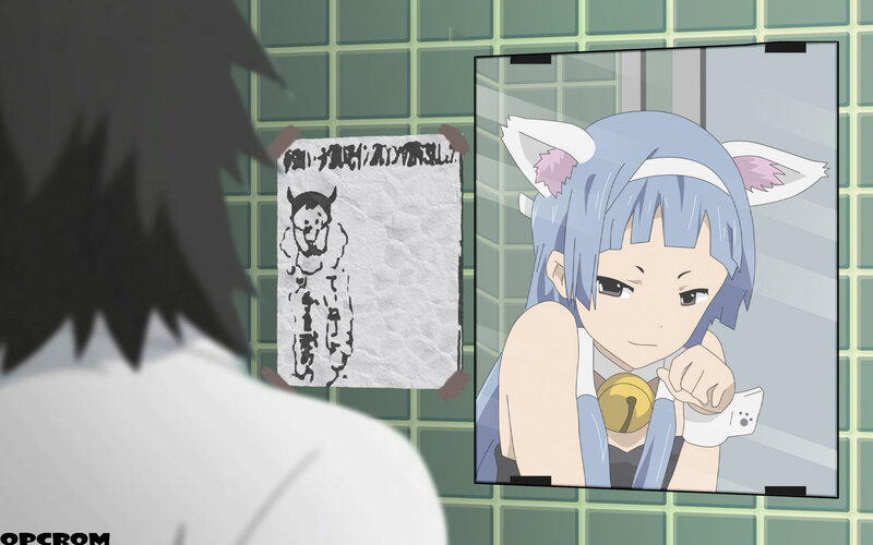 anime character in mirror