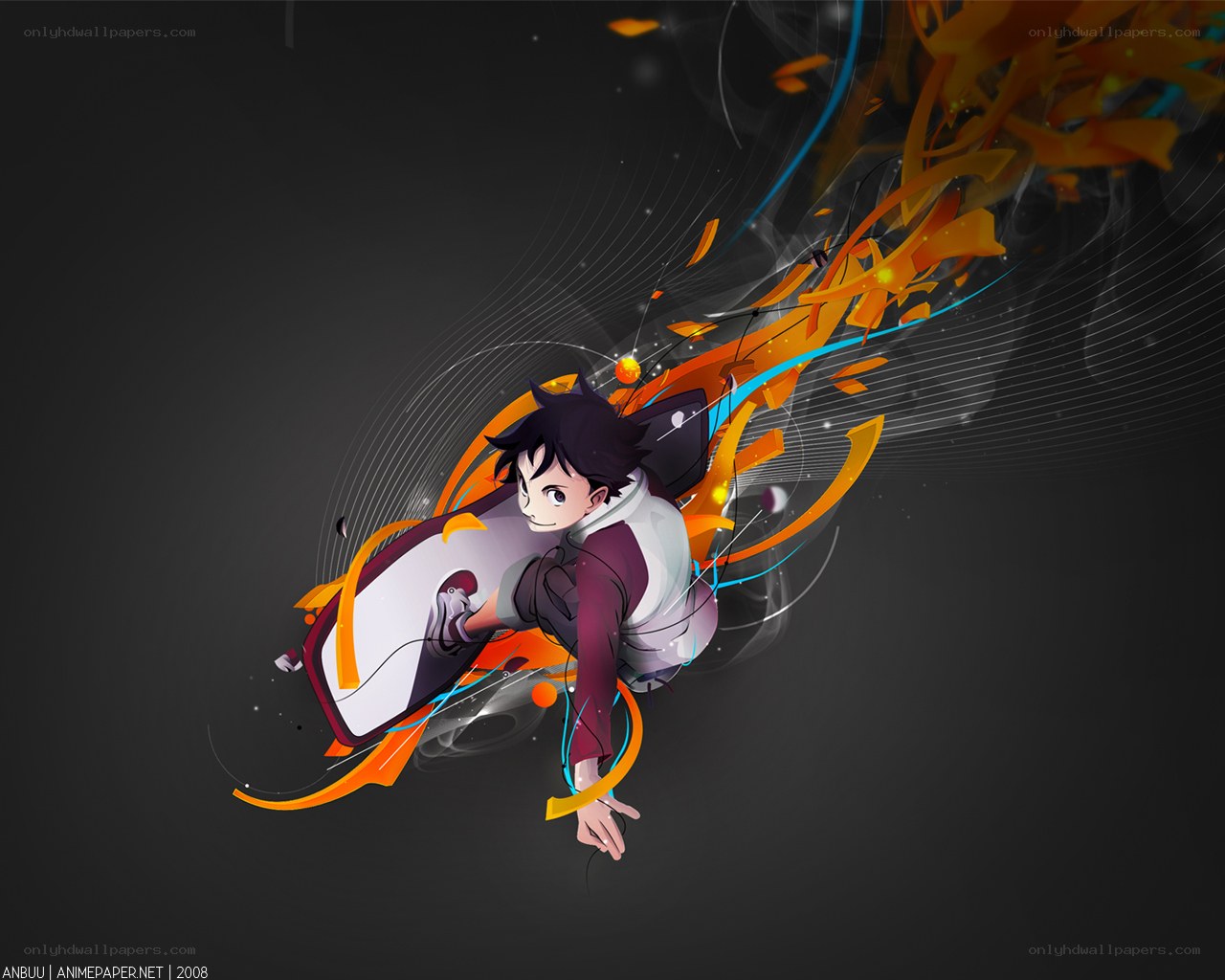 anime character in motion