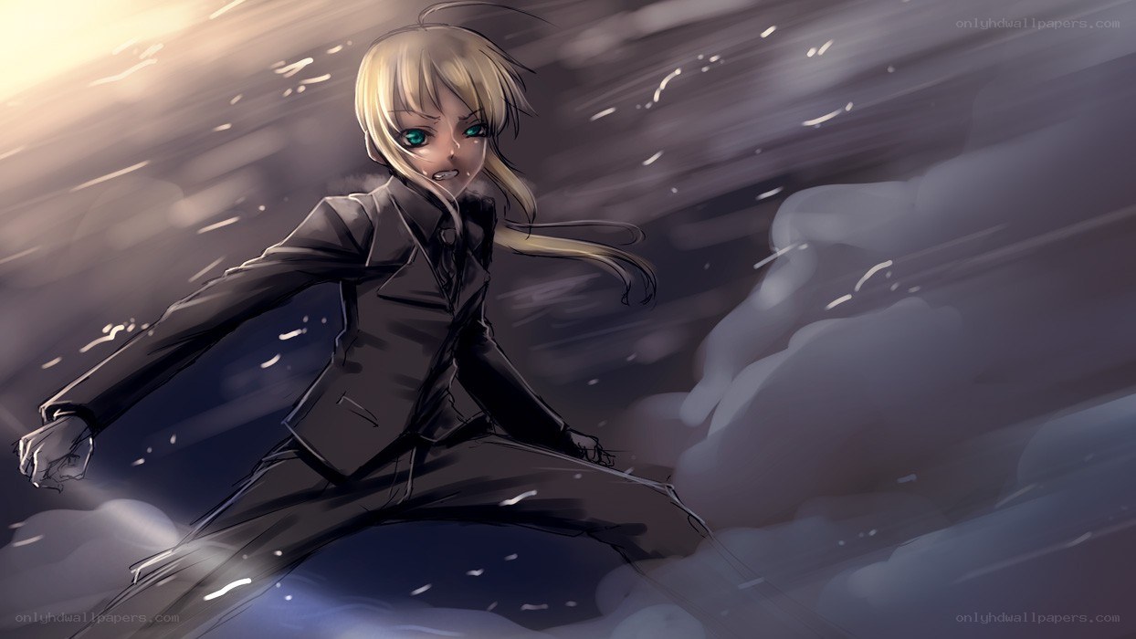 anime character in motion