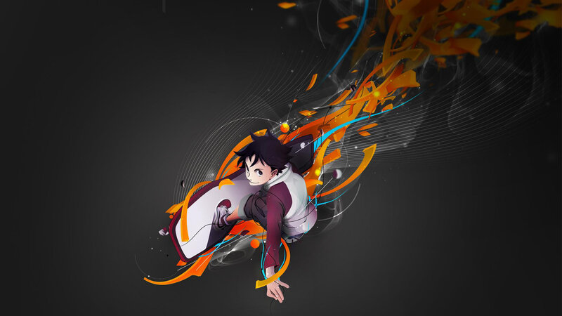 anime character in motion
