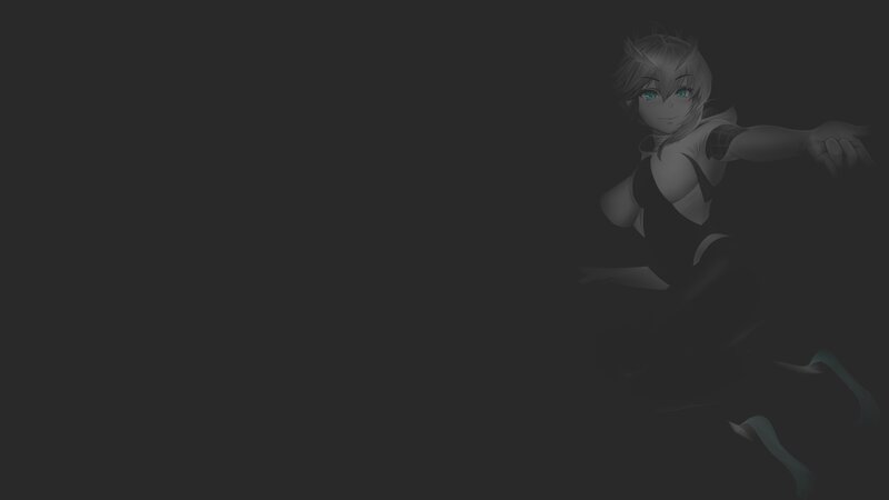 Anime Character in Motion — Black, Dramatic, Digital Art, Dark Background