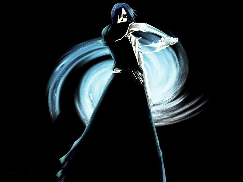 Anime Character in Motion — Black, Dramatic, Night, Soul Reaper