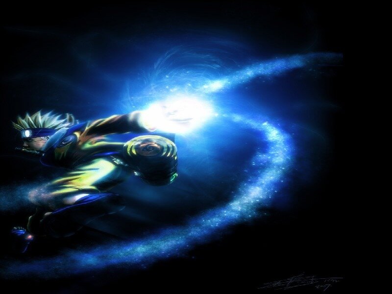 Anime Character in Motion — Blue, Dramatic