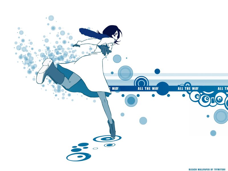 Anime Character in Motion — Blue, Dynamic, Digital Art