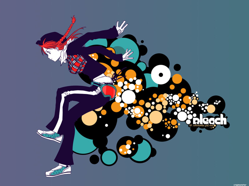 Anime Character in Motion — Blue, Dynamic, Manga, Red Hair