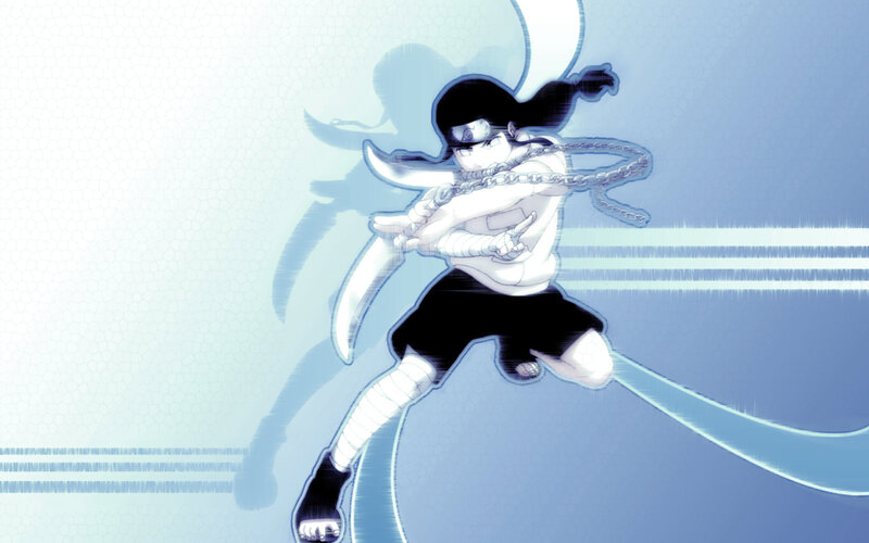 Anime Character in Motion — Blue, Dynamic, Manga