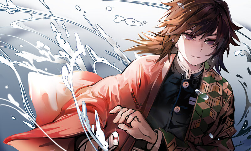 Anime Character in Motion — Brown, Dramatic, Manga