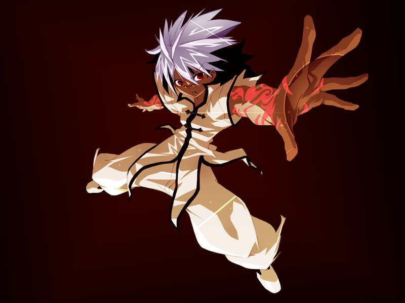 Anime Character in Motion — Brown, Dramatic