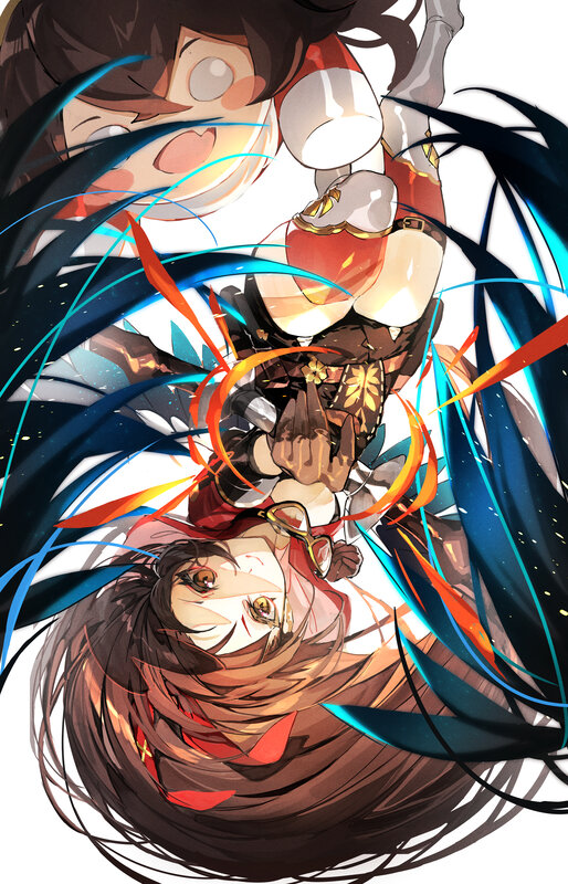 Anime Character in Motion — Brown, Dynamic, Digital Art