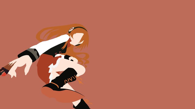 Anime Character in Motion — Brown, Dynamic, Minimalist