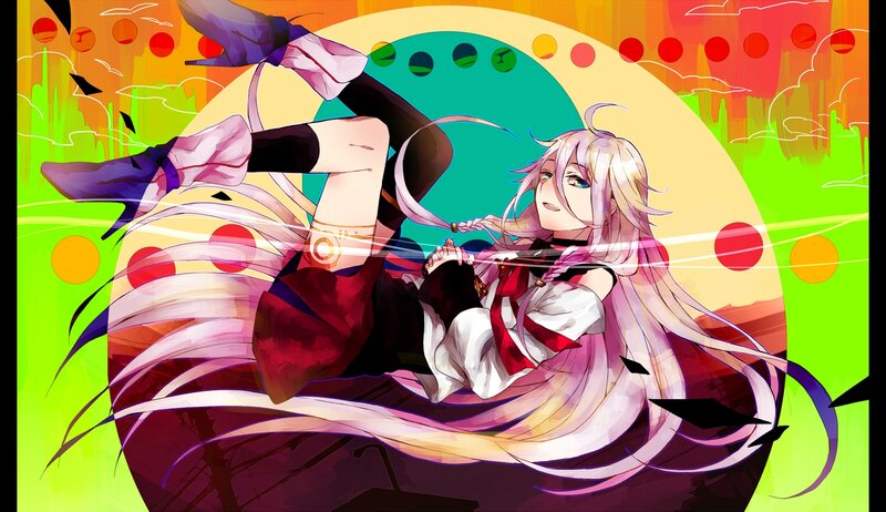 Anime Character in Motion — Green, Dynamic, Digital Art