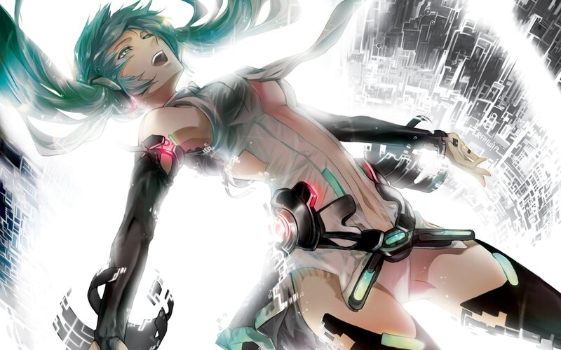 Anime Character in Motion — Green, Dynamic, Energetic