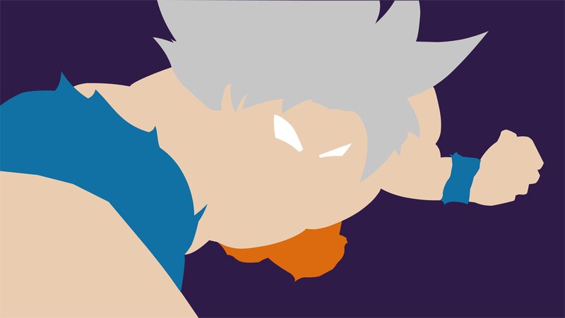Anime Character in Motion — Purple, Dynamic, Vector Art