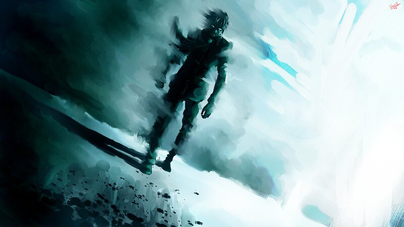 Anime Character in Motion — Teal